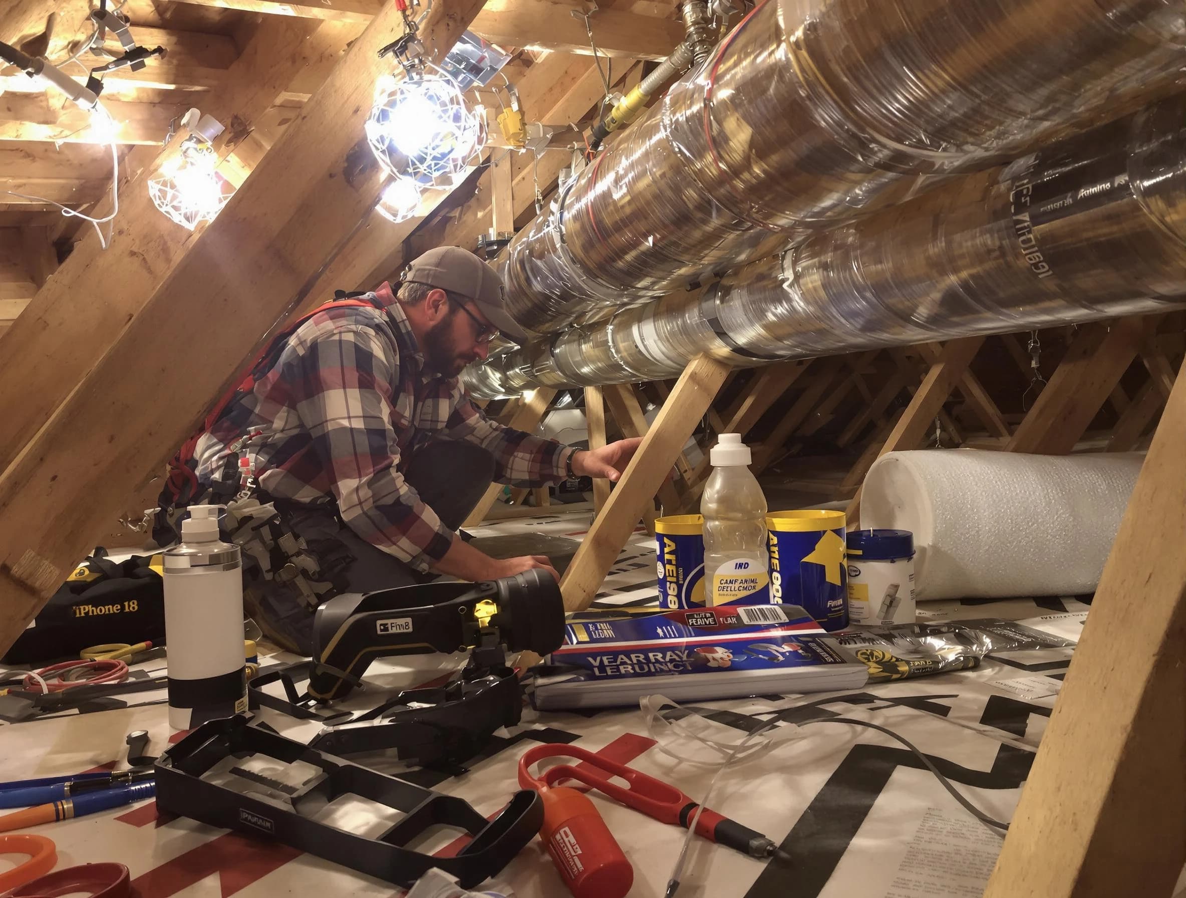 Glendale Air Duct Cleaning expert performing precision duct sealing to improve HVAC efficiency in Glendale