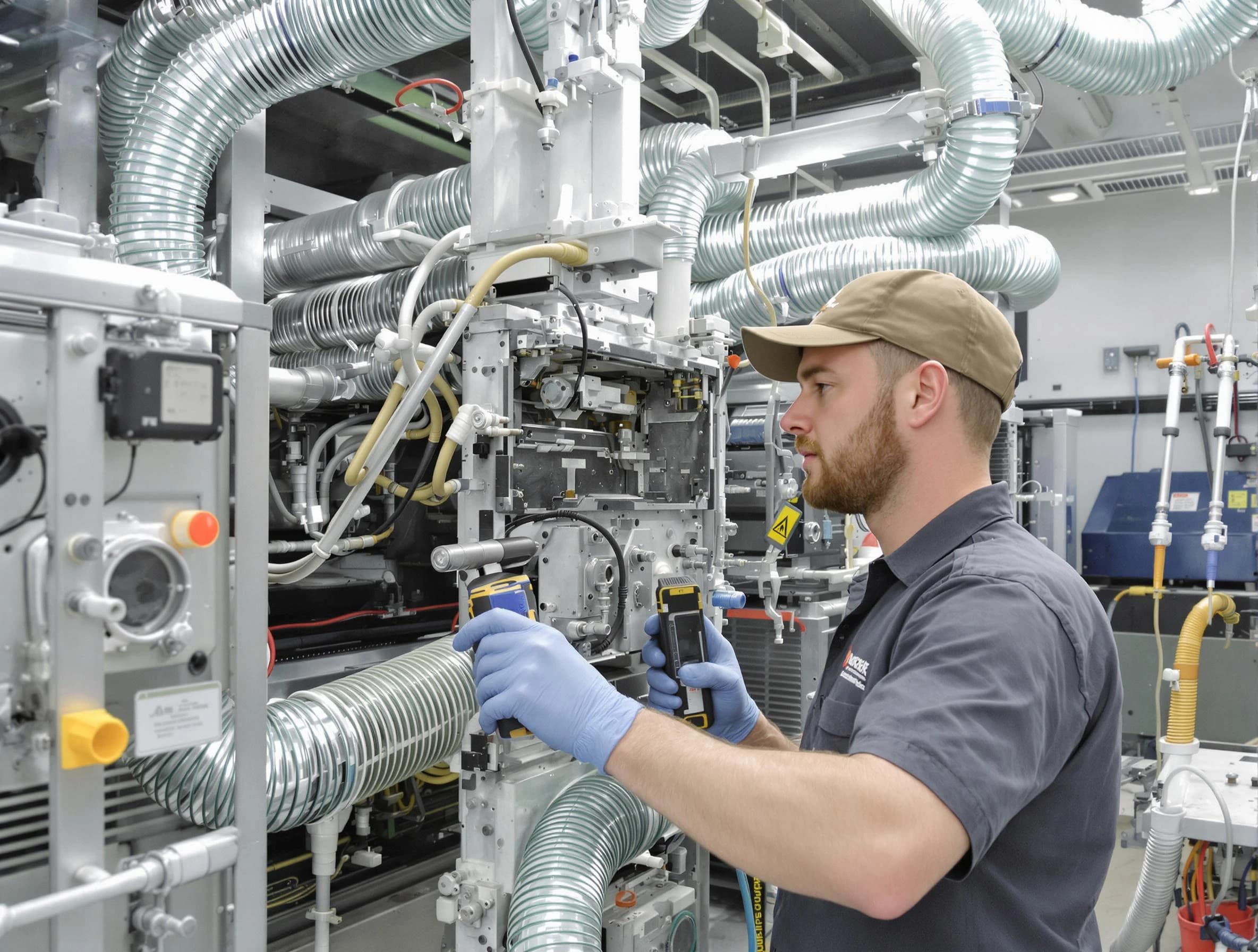 Glendale Air Duct Cleaning technician performing precision commercial coil cleaning at a business facility in Glendale