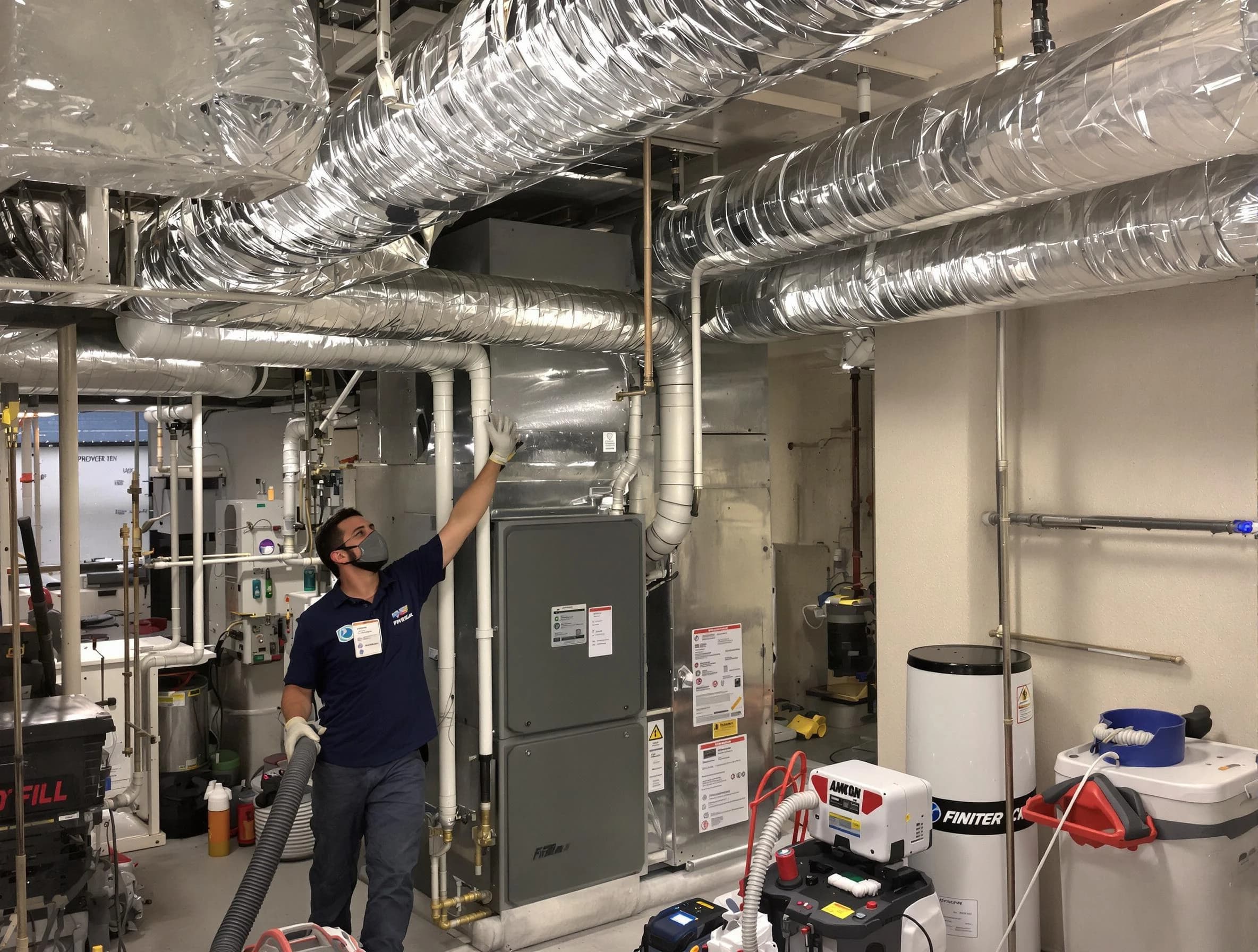 Glendale Air Duct Cleaning specialist performing thorough furnace duct cleaning in a Glendale residence