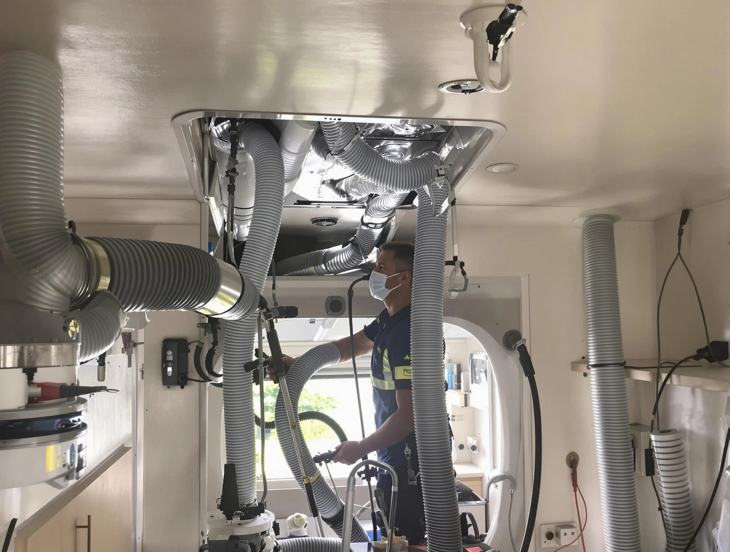 Glendale Air Duct Cleaning specialist performing precise mobile home duct cleaning in Glendale