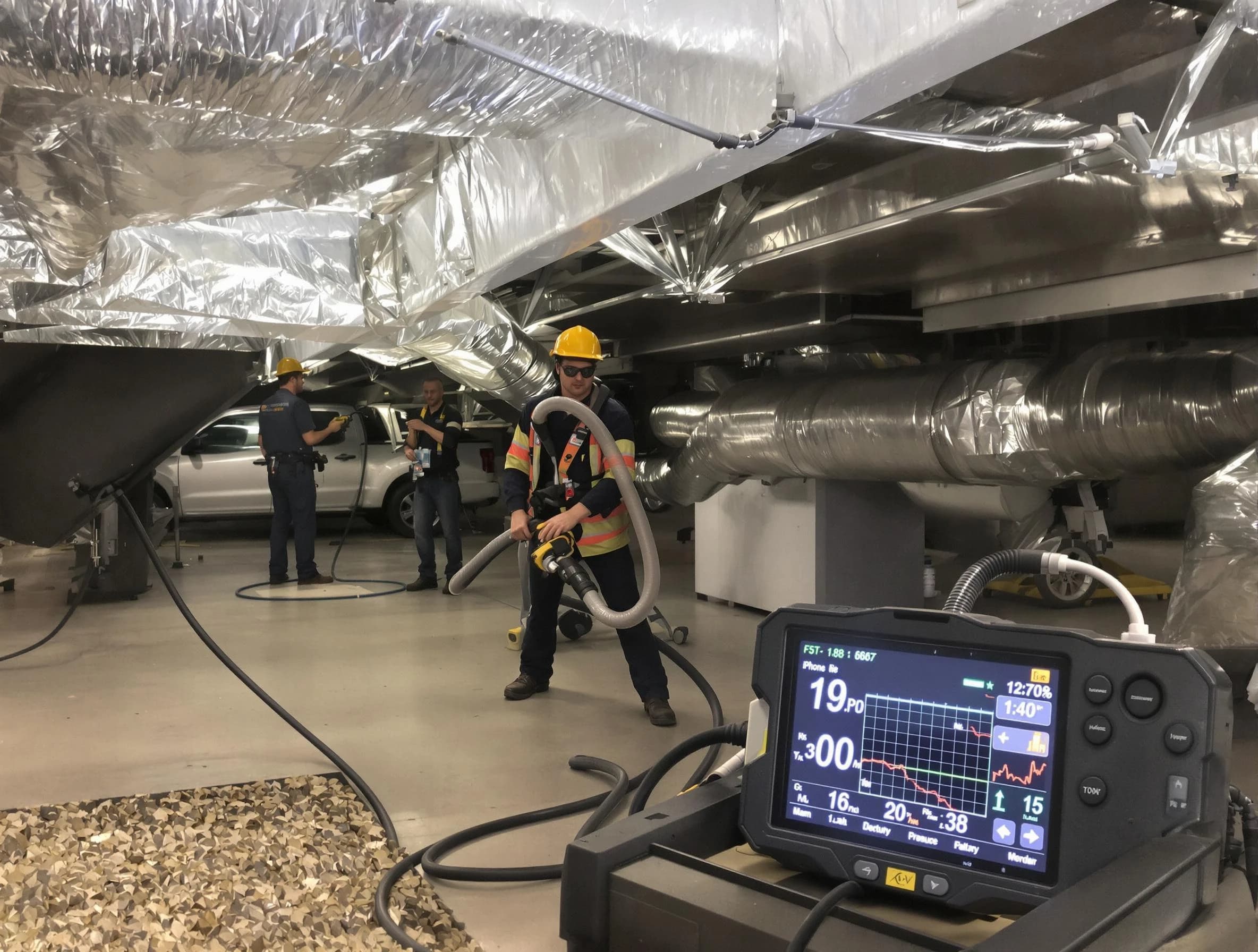 Professional negative pressure duct cleaning by Glendale Air Duct Cleaning in Glendale
